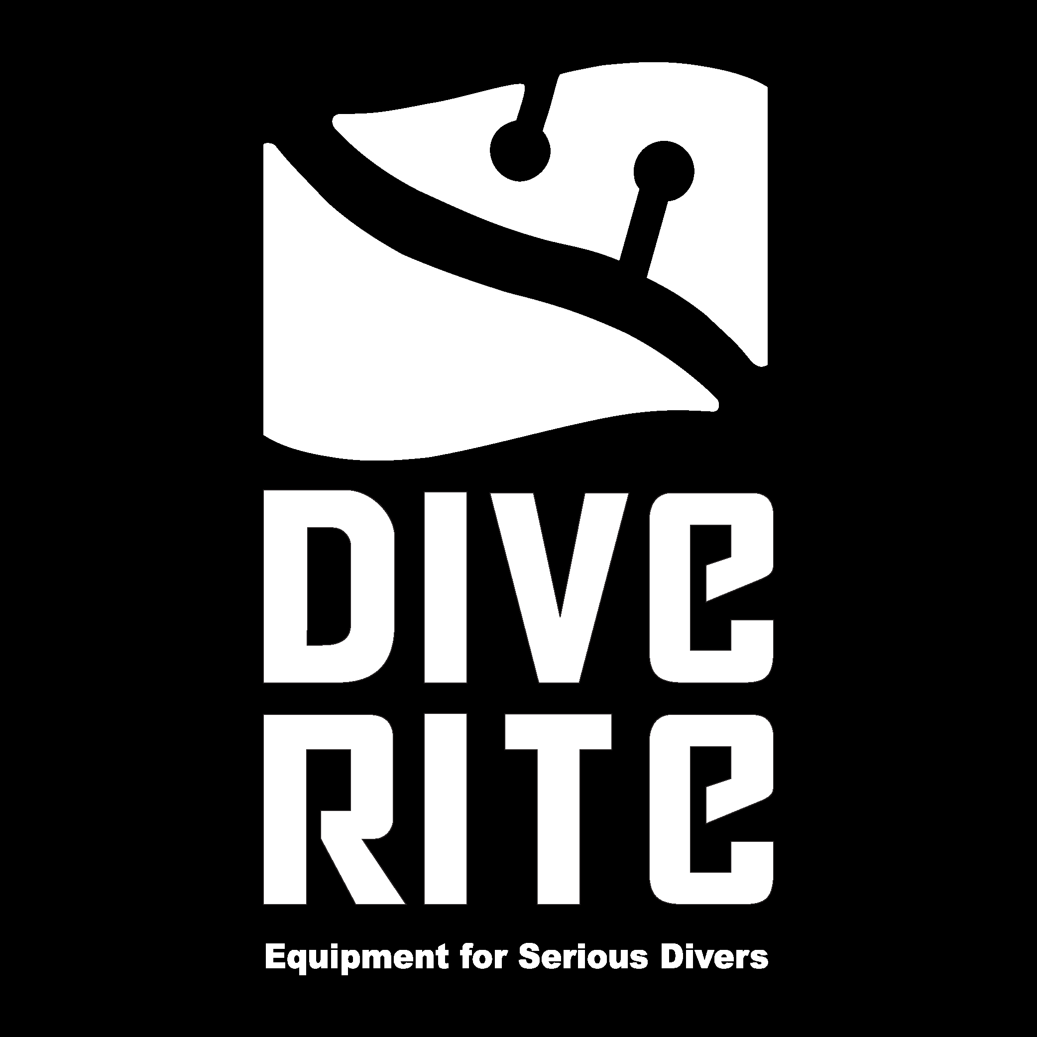 Dive Rite White Logo Vector Logo